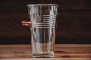 BenShot American Flag Pint Glass